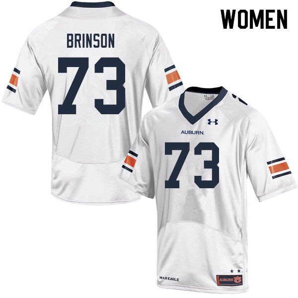 Women's Auburn Tigers #73 Gabe Brinson White 2019 College Stitched Football Jersey